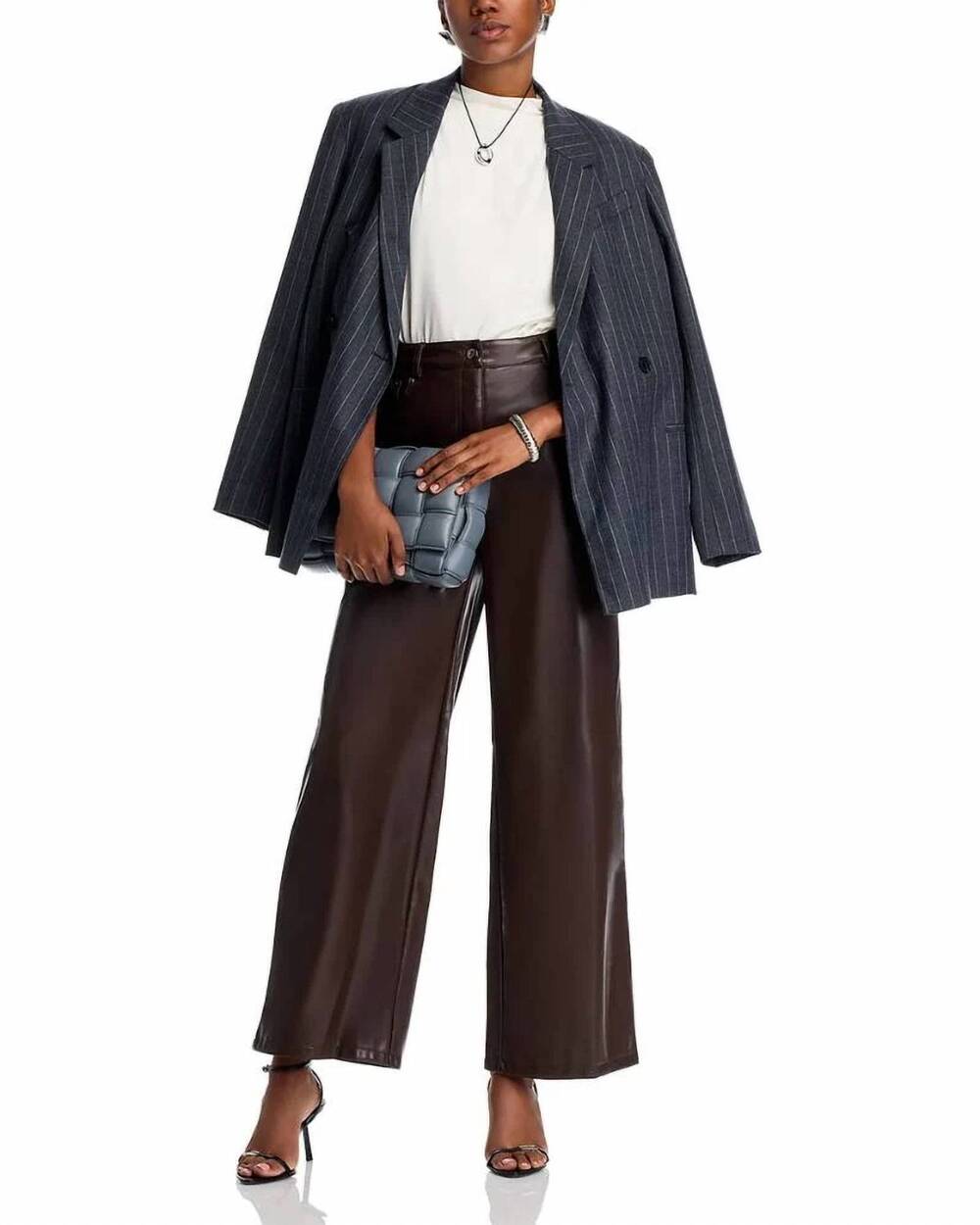 NEW LUCY PARIS adler faux leather pants in brown